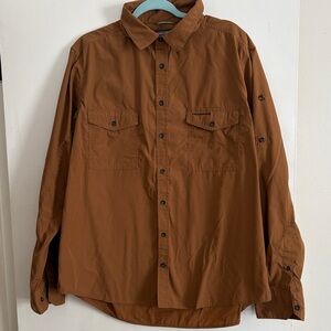 Craghoppers Brown Button-Up Shirt. Size XL